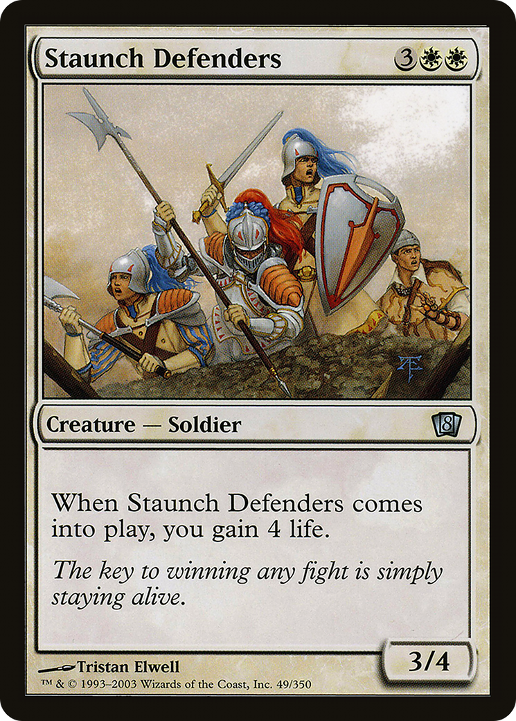 Staunch Defenders (8ED-049) [8th Edition] MTG Single Wizards of the Coast