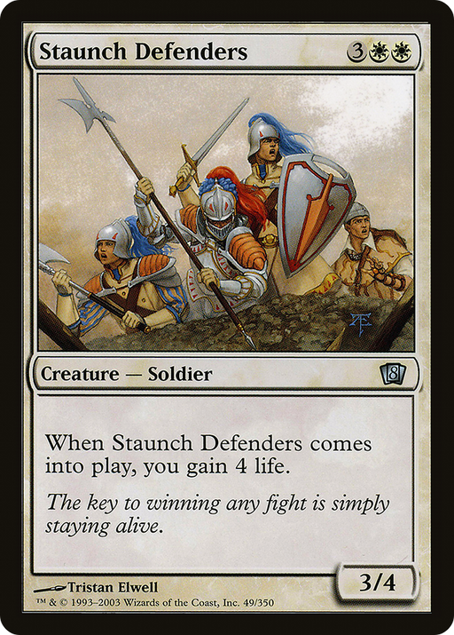Staunch Defenders (8ED-049) [8th Edition] Foil MTG Single Wizards of the Coast