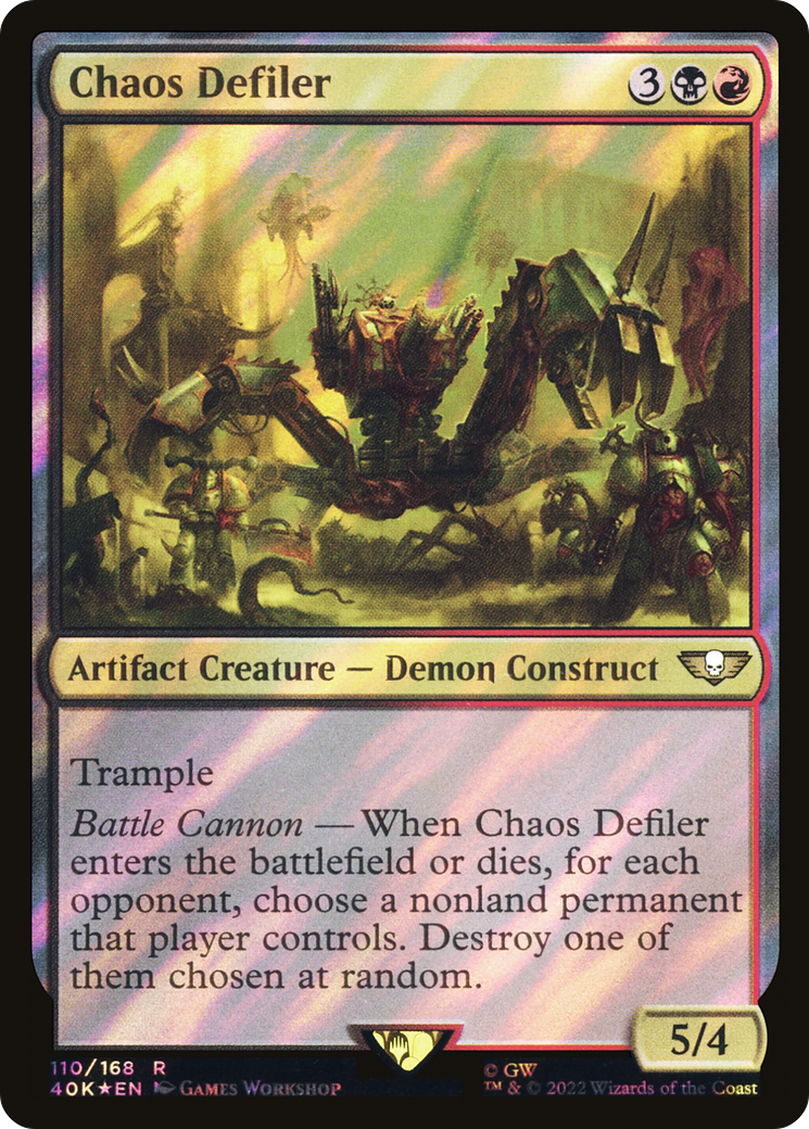 Chaos Defiler (Surge Foil) (40K-110) [Warhammer 40,000 Commander] Foil MTG Single Wizards of the Coast