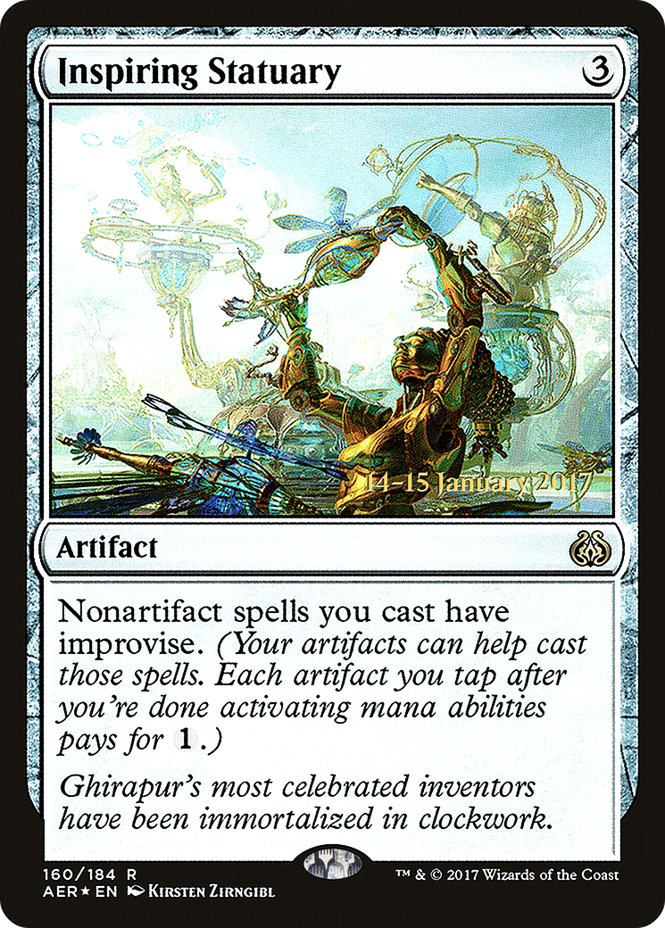Inspiring Statuary (PRE-160) [Aether Revolt Promos] Foil MTG Single Wizards of the Coast