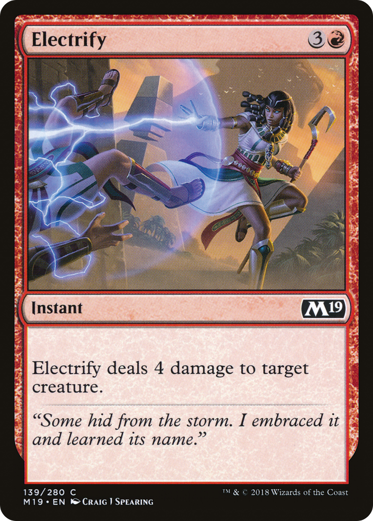 Electrify (M19-139) [Core Set 2019] Foil MTG Single Wizards of the Coast