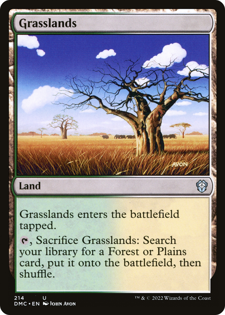 Grasslands (DMC-214) [Dominaria United Commander] MTG Single Wizards of the Coast