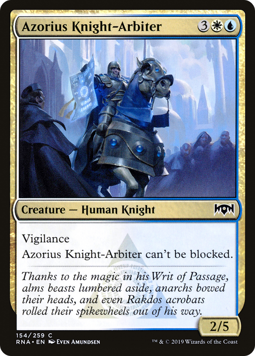 Azorius Knight-Arbiter (RNA-154) [Ravnica Allegiance] MTG Single Wizards of the Coast