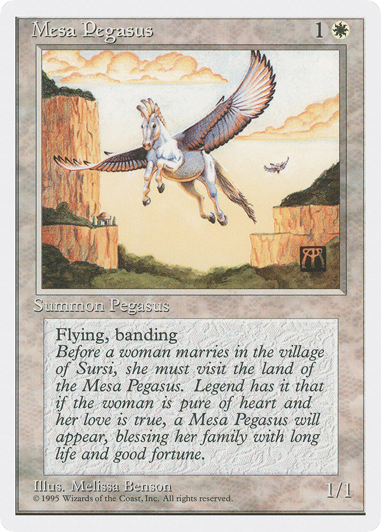 Mesa Pegasus (4ED-035) [Fourth Edition] MTG Single Wizards of the Coast
