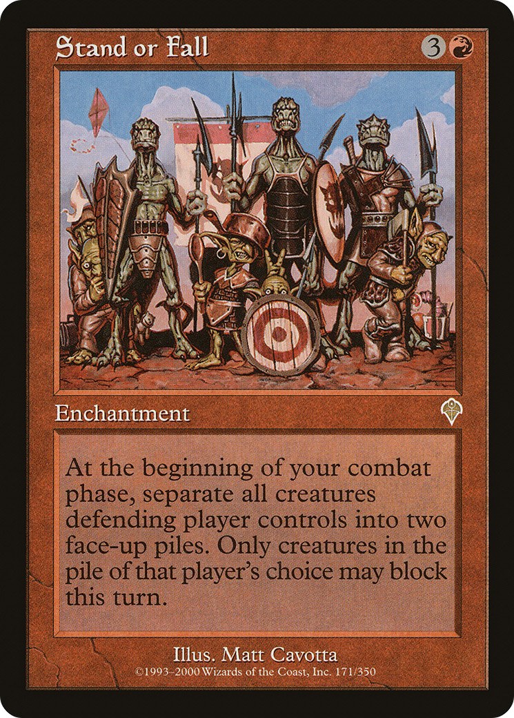 Stand or Fall (INV-171) [Invasion] MTG Single Wizards of the Coast