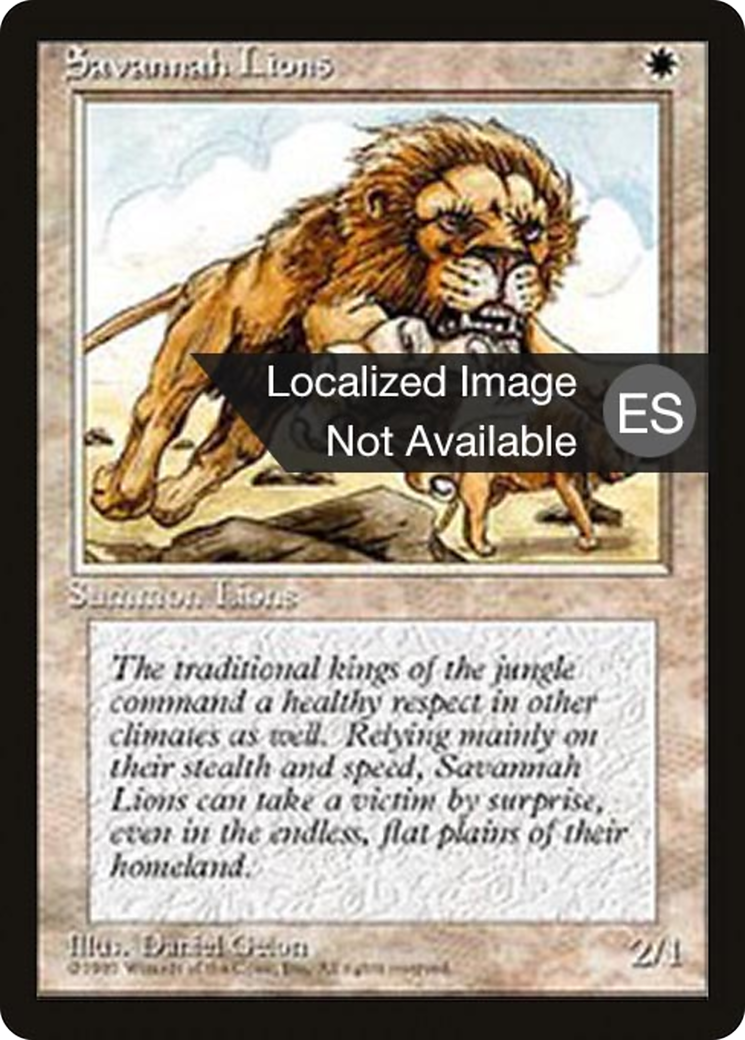 Savannah Lions (4BB-048) [Fourth Edition Foreign Black Border] MTG Single Wizards of the Coast