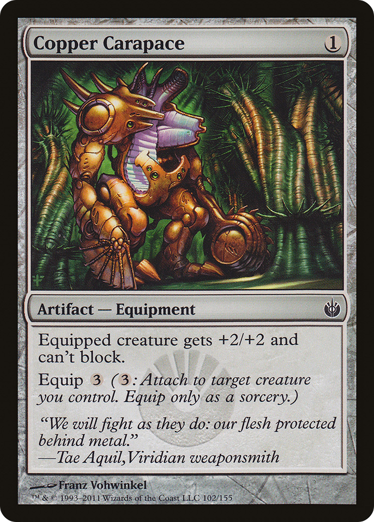 Copper Carapace (MBS-102) [Mirrodin Besieged] MTG Single Wizards of the Coast