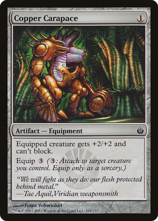 Copper Carapace (MBS-102) [Mirrodin Besieged] MTG Single Wizards of the Coast