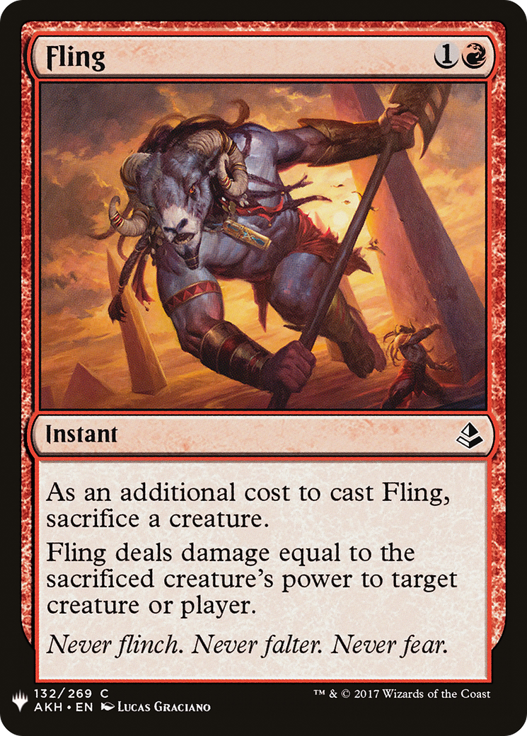Fling (LIST-AKH-132) [Mystery Booster] The List MTG Single Wizards of the Coast