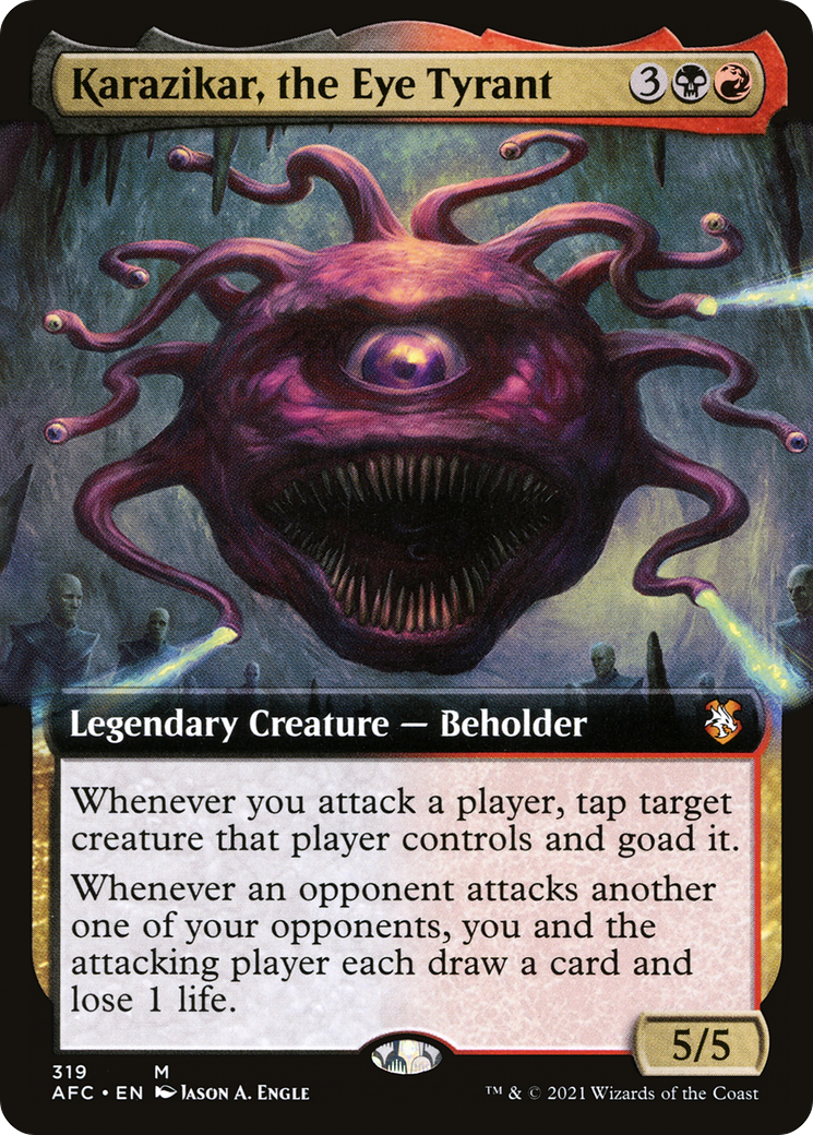 Karazikar, the Eye Tyrant (AFC-319) [Forgotten Realms Commander] (Extended Art) MTG Single Wizards of the Coast