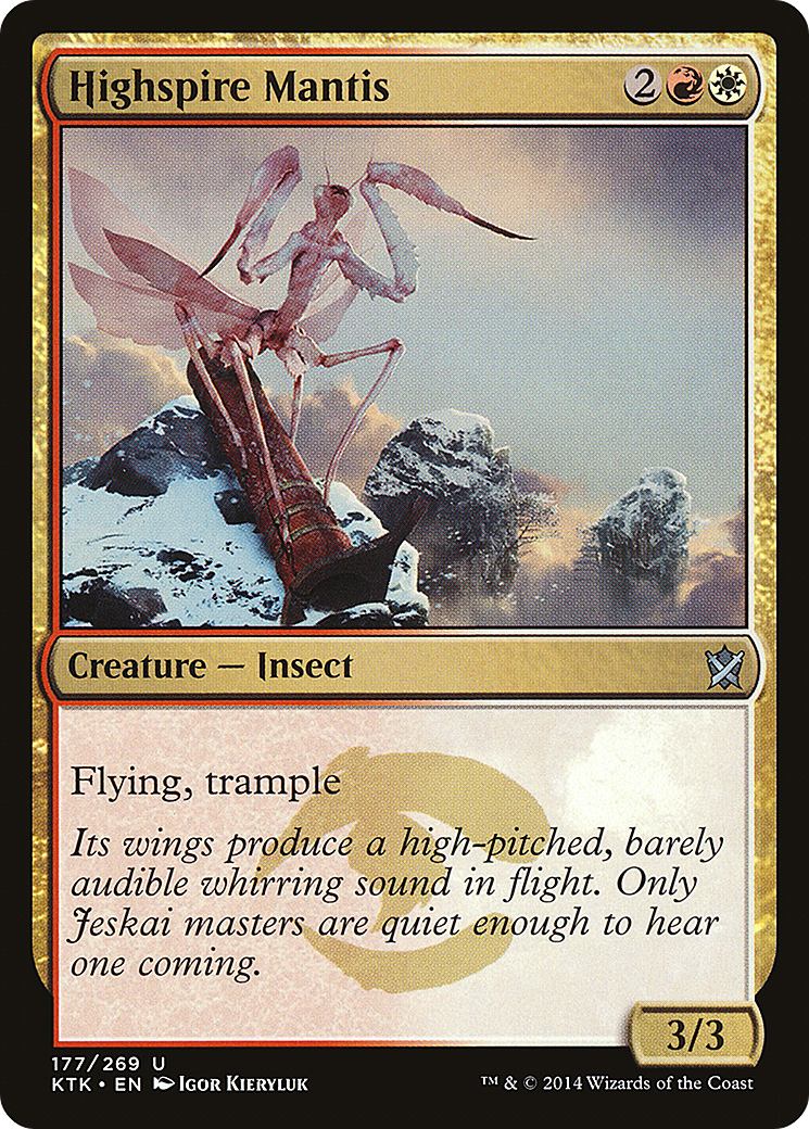 Highspire Mantis (KTK-177) [Khans of Tarkir] Foil MTG Single Wizards of the Coast