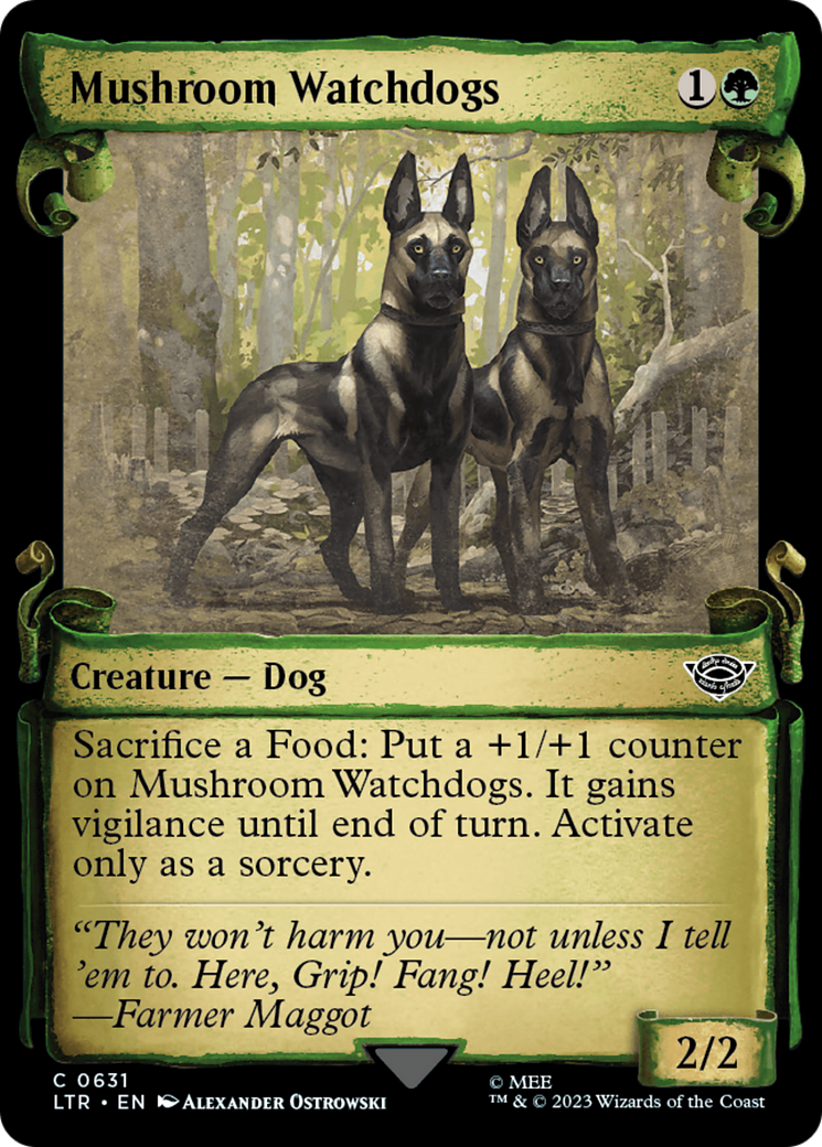 Mushroom Watchdogs (Showcase Scrolls) (LTR-631) [The Lord of the Rings: Tales of Middle-earth] (Showcase) MTG Single Wizards of the Coast