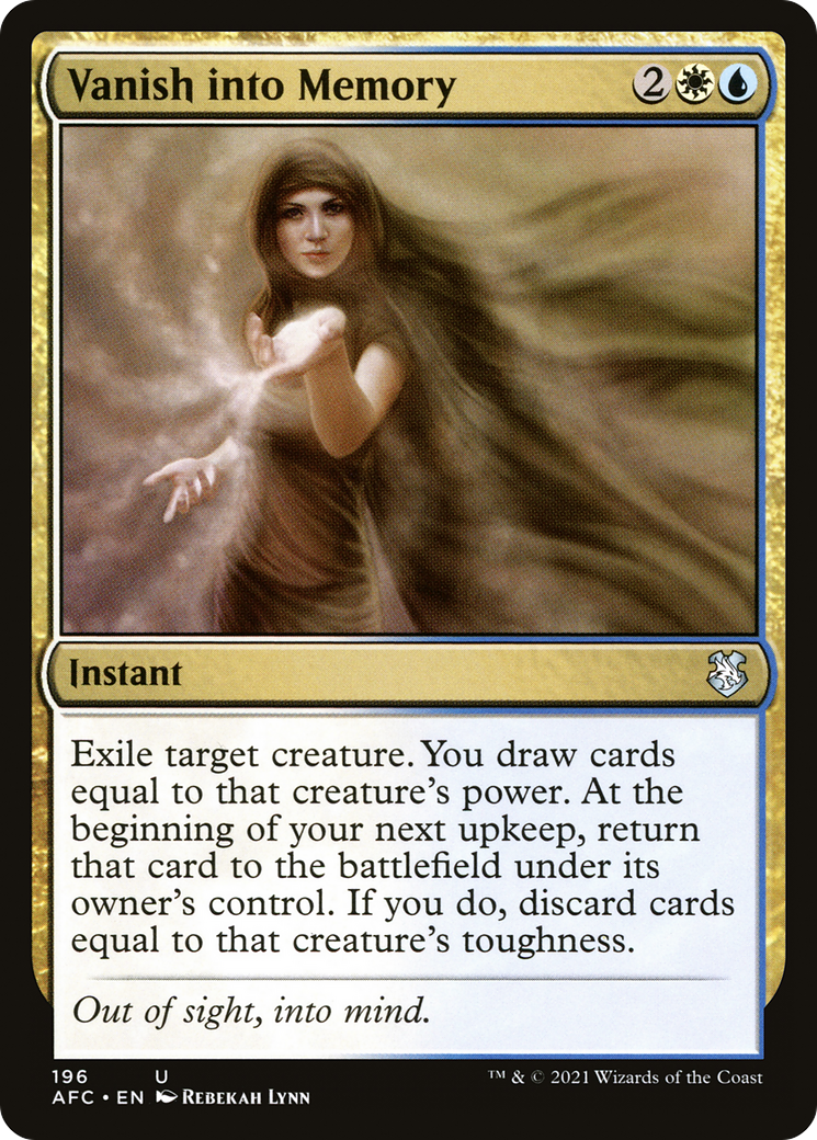 Vanish into Memory (AFC-196) [Forgotten Realms Commander] MTG Single Wizards of the Coast