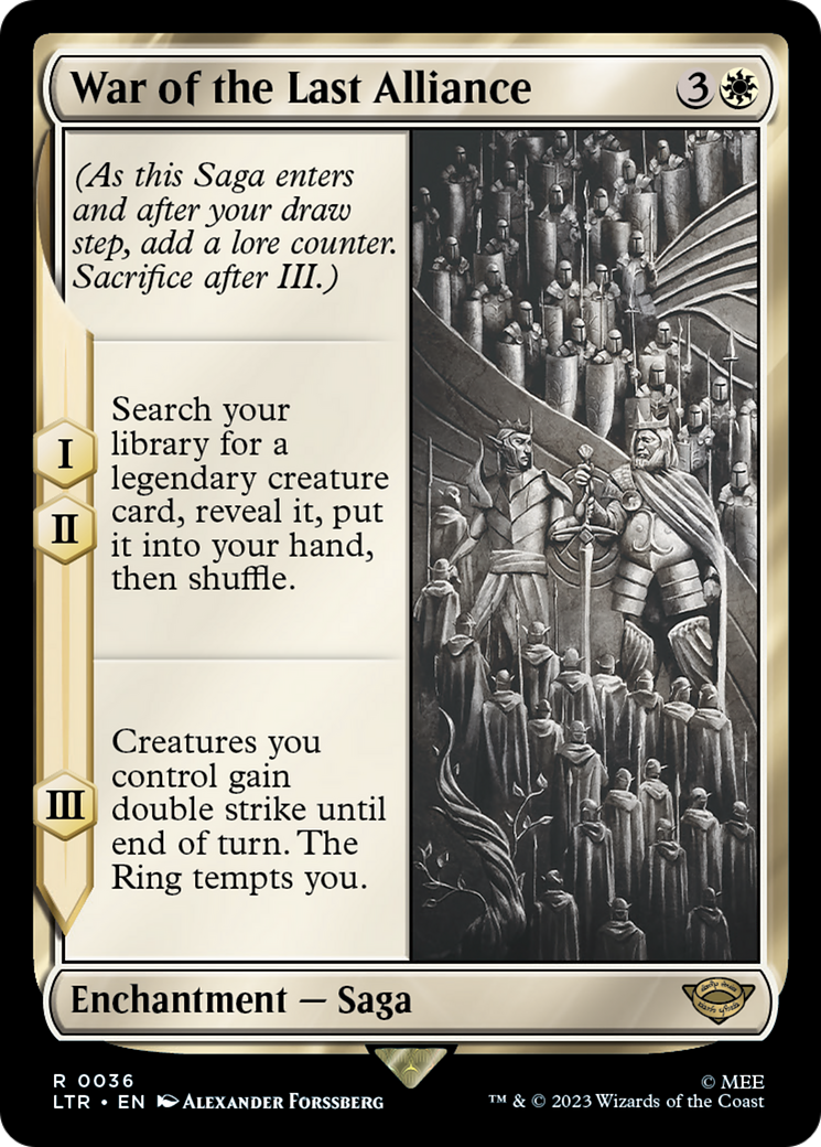 War of the Last Alliance (LTR-036) [The Lord of the Rings: Tales of Middle-earth] MTG Single Wizards of the Coast