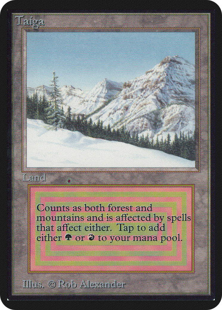 Taiga (LEA-282) [Oldschool] Limited Edition Alpha MTG Single Wizards of the Coast