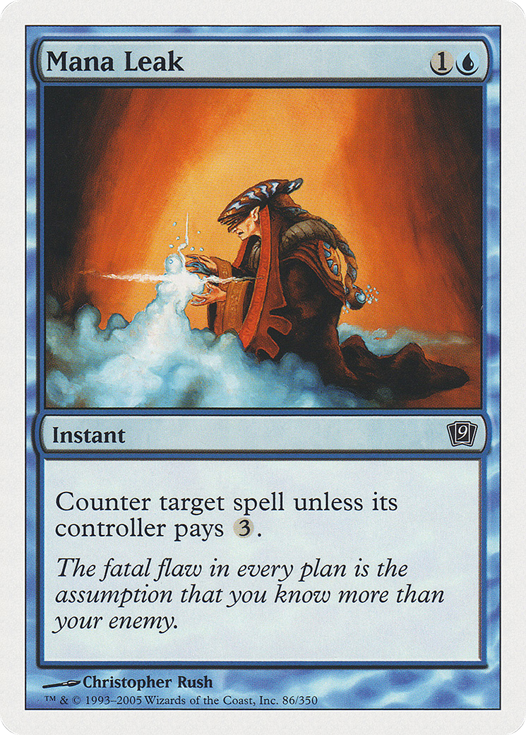 Mana Leak (9ED-086) [9th Edition] MTG Single Wizards of the Coast