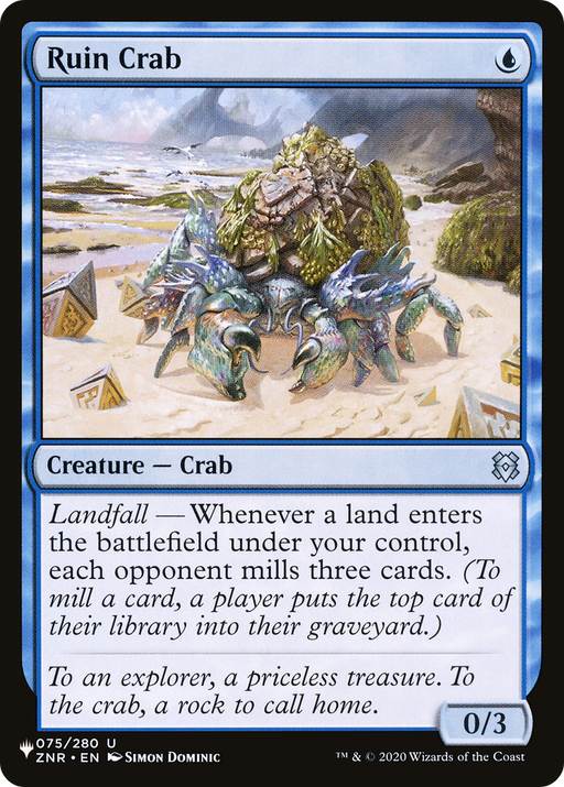 Ruin Crab (LIST-075/280) [Mystery Booster] The List MTG Single Wizards of the Coast