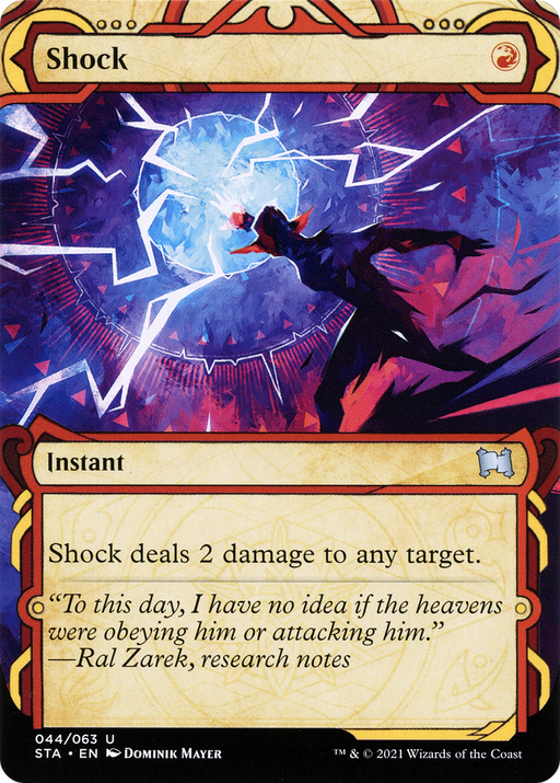 Shock (STA-044) [Strixhaven Mystical Archive] (Showcase) (Borderless) MTG Single Wizards of the Coast