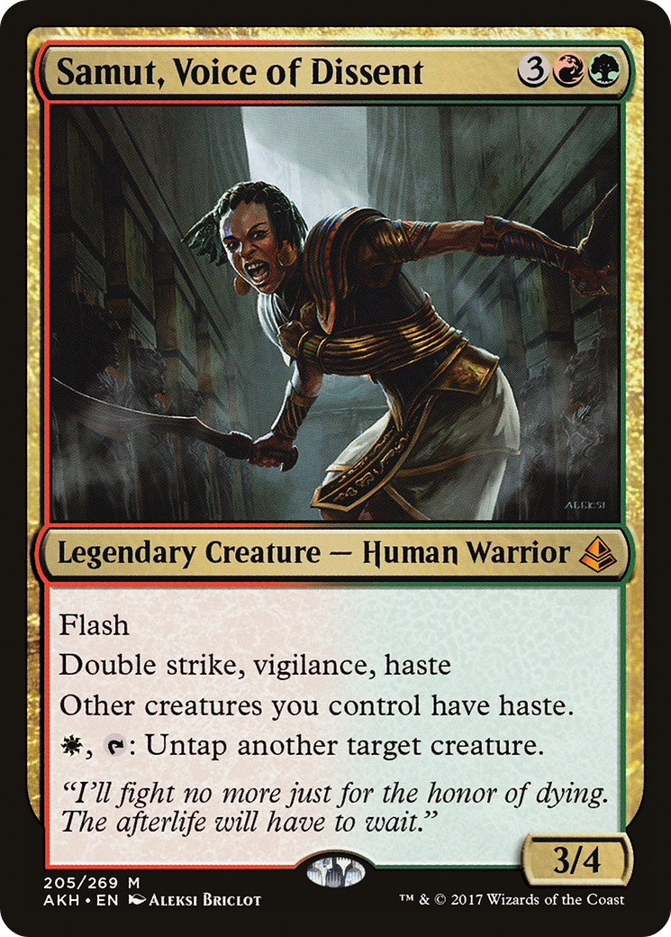 Samut, Voice of Dissent (AKH-205) [Amonkhet] MTG Single Wizards of the Coast