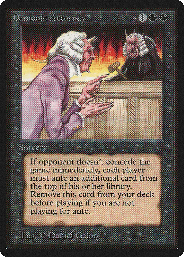 Demonic Attorney (LEB-) [Oldschool] Limited Edition Beta MTG Single Wizards of the Coast