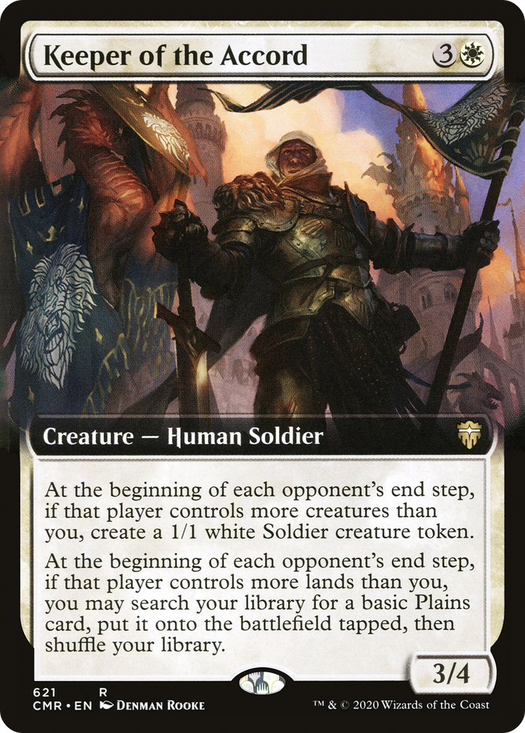 Keeper of the Accord (CMR-621) [Commander Legends] (Extended Art) MTG Single Wizards of the Coast