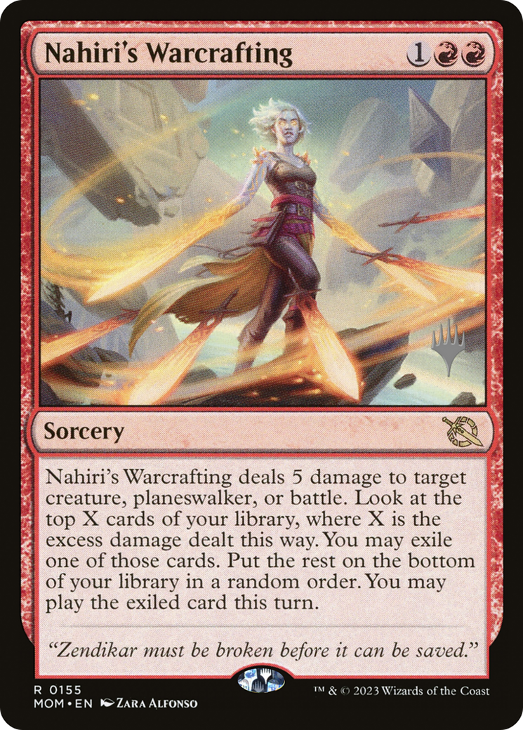 Nahiri's Warcrafting (PPMOM-155) [March of the Machine Promos] MTG Single Wizards of the Coast