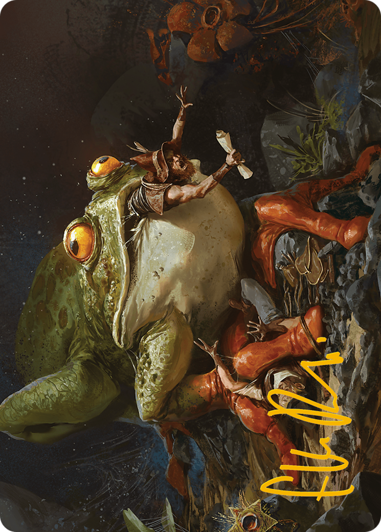 Rampant Frogantua Art Card (Gold-Stamped Signature) [Art Series] Modern Horizons 3 MTG Single Magic: The Gathering