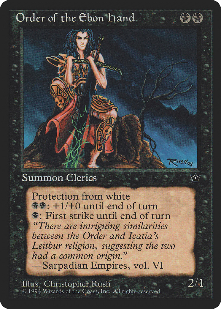 Order of the Ebon Hand (FEM-42B) [Fallen Empires] MTG Single Wizards of the Coast