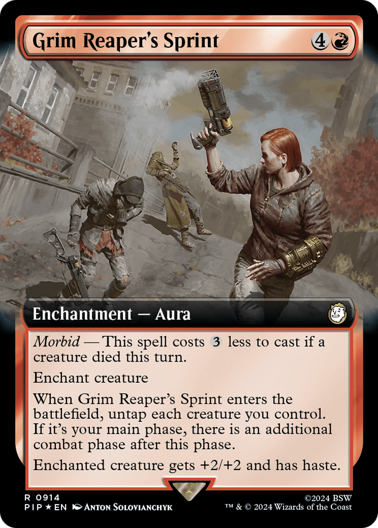Grim Reaper's Sprint (Surge Foil) (PIP-914) [Fallout] (Extended Art) Foil MTG Single Wizards of the Coast