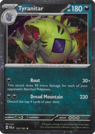 Tyranitar - 135/193 (Cosmo Foil) Holofoil [Misc: Cards & Products] Pokemon Single Pokémon