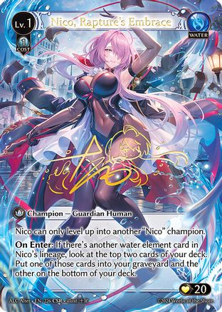 Nico, Rapture's Embrace (CSR) (226) [Alchemical Revolution Alter Edition] Foil Grand Archive Single Weebs of the Shore