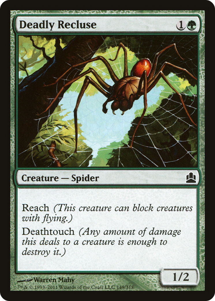 Deadly Recluse (CMD-149) [Commander 2011] MTG Single Wizards of the Coast
