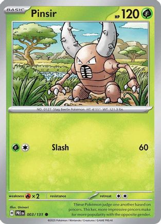 Pinsir (3) [SV: Prismatic Evolutions] Pokemon Single Pokémon