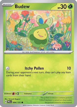 Budew (4) Reverse Holofoil [SV: Prismatic Evolutions] Pokemon Single Pokémon