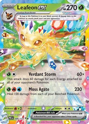 Leafeon ex - 006/131 Holofoil [SV: Prismatic Evolutions] Pokemon Single Pokémon