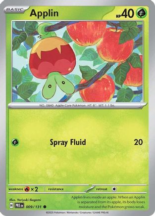 Applin (9) Reverse Holofoil [SV: Prismatic Evolutions] Pokemon Single Pokémon