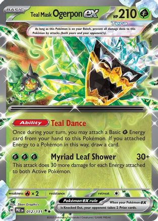Teal Mask Ogerpon ex - 012/131 Holofoil [SV: Prismatic Evolutions] Pokemon Single Pokémon