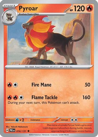 Pyroar (16) [SV: Prismatic Evolutions] Pokemon Single Pokémon
