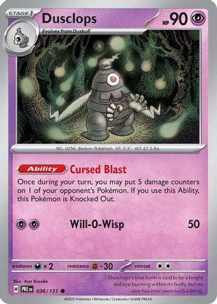 Dusclops (36) Reverse Holofoil [SV: Prismatic Evolutions] Pokemon Single Pokémon