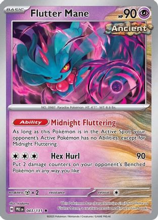 Flutter Mane (43) - [SV: Prismatic Evolutions] Holofoil Pokemon Single Pokémon