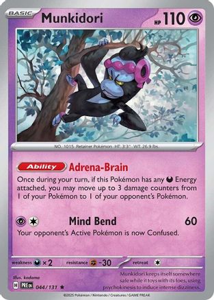 Munkidori (44) - [SV: Prismatic Evolutions] Reverse Holofoil Pokemon Single Pokémon