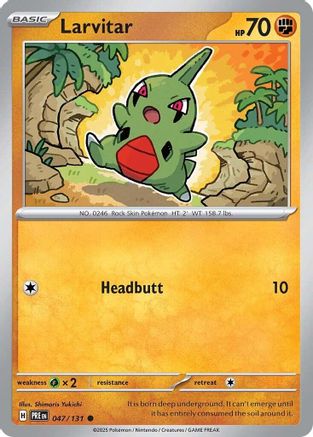 Larvitar (47) - [SV: Prismatic Evolutions] Reverse Holofoil Pokemon Single Pokémon
