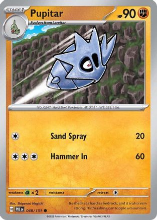 Pupitar (48) [SV: Prismatic Evolutions] Pokemon Single Pokémon