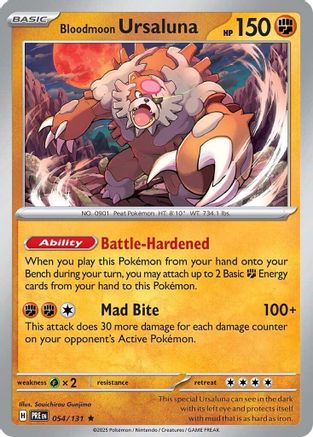 Bloodmoon Ursaluna (54) Reverse Holofoil [SV: Prismatic Evolutions] Pokemon Single Pokémon