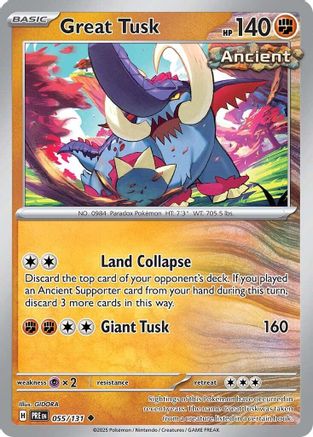 Great Tusk (55) [SV: Prismatic Evolutions] Pokemon Single Pokémon
