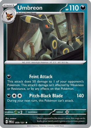 Umbreon (59) - [SV: Prismatic Evolutions] Holofoil Pokemon Single Pokémon