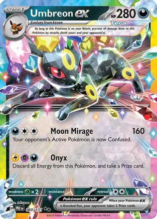Umbreon ex - 060/131 Holofoil [SV: Prismatic Evolutions] Pokemon Single Pokémon