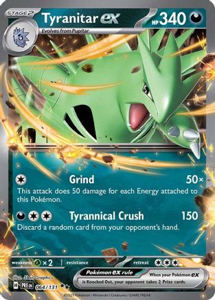 Tyranitar ex (64) - [SV: Prismatic Evolutions] Holofoil Pokemon Single Pokémon