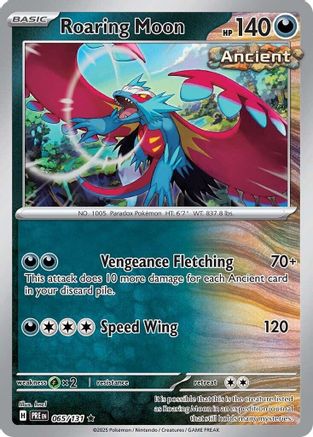 Roaring Moon (65) Holofoil [SV: Prismatic Evolutions] Pokemon Single Pokémon