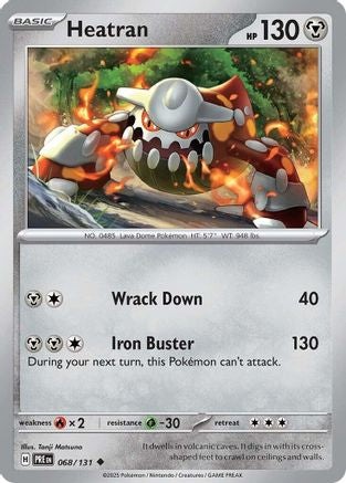 Heatran (68) Reverse Holofoil [SV: Prismatic Evolutions] Pokemon Single Pokémon